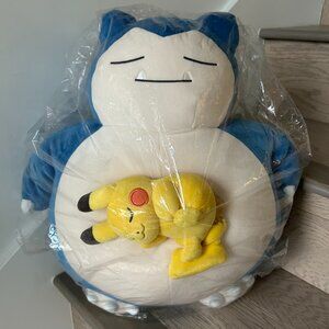 Snorlax Pikachu Limited 51cm BIG Plush Pokémon Sleep Pokemon Center
